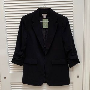 H&M Gathered Sleeve Blazer M NWT